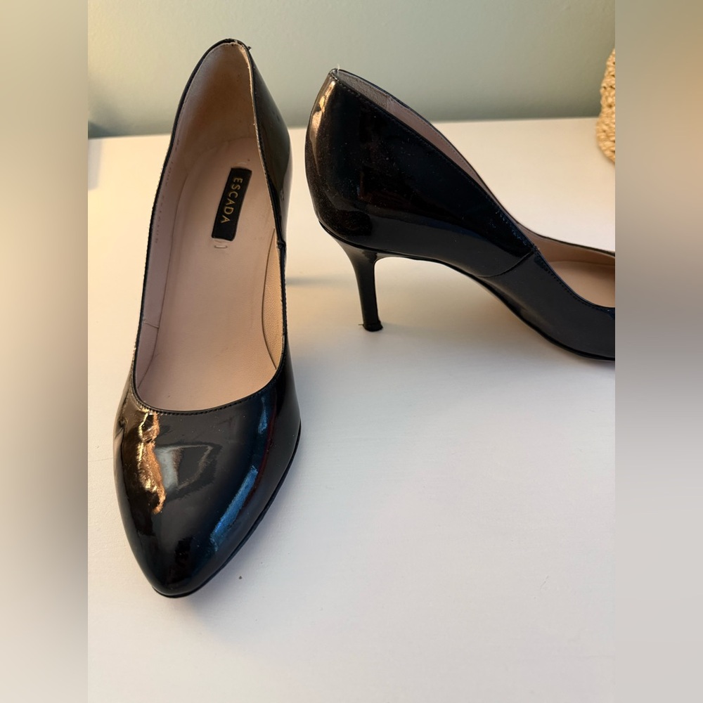 Escada Glossy Black Women's Heels